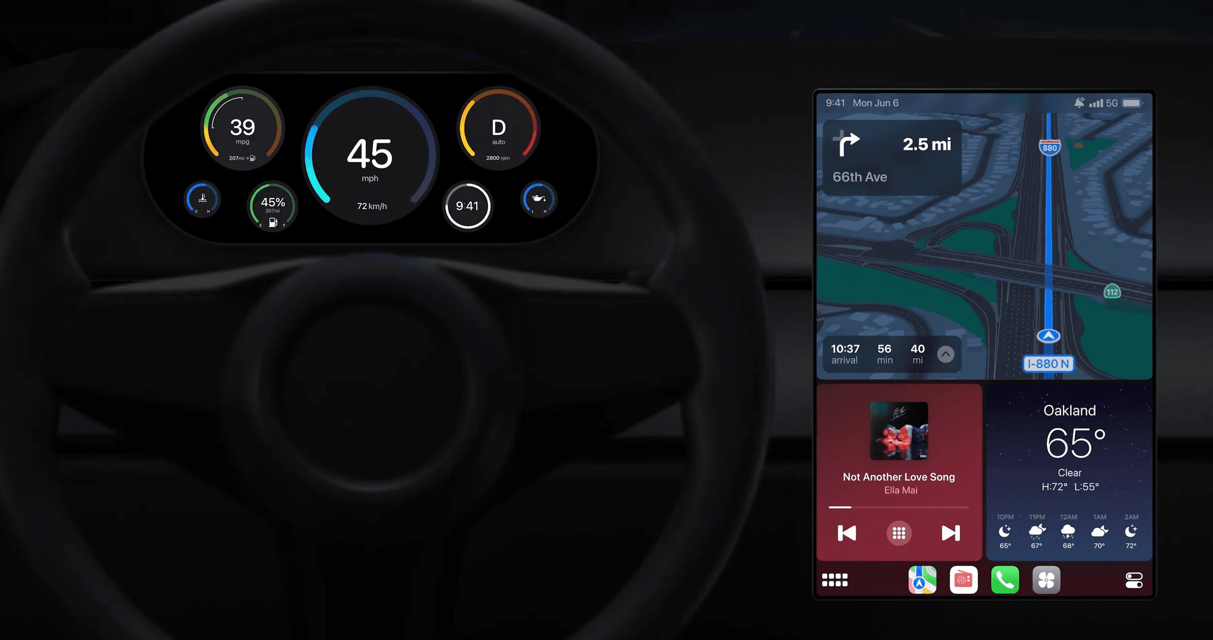 Bu Apple CarPlay-ning keyingi avlodi. Porsche va Aston Martin allaqachon tizim qanday ko'rinishda bo'lishini ko'rsatdi